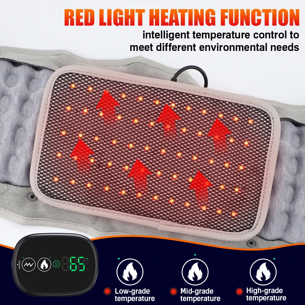 Moajaza Cordless Heated Lumbar Support Airbag Waist Massager