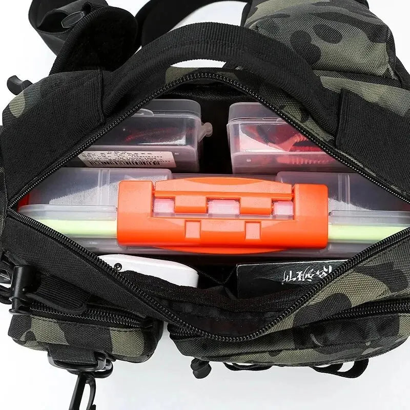 Furukroa Fishing Tackle Backpack With Lure Storage And Rod Holder