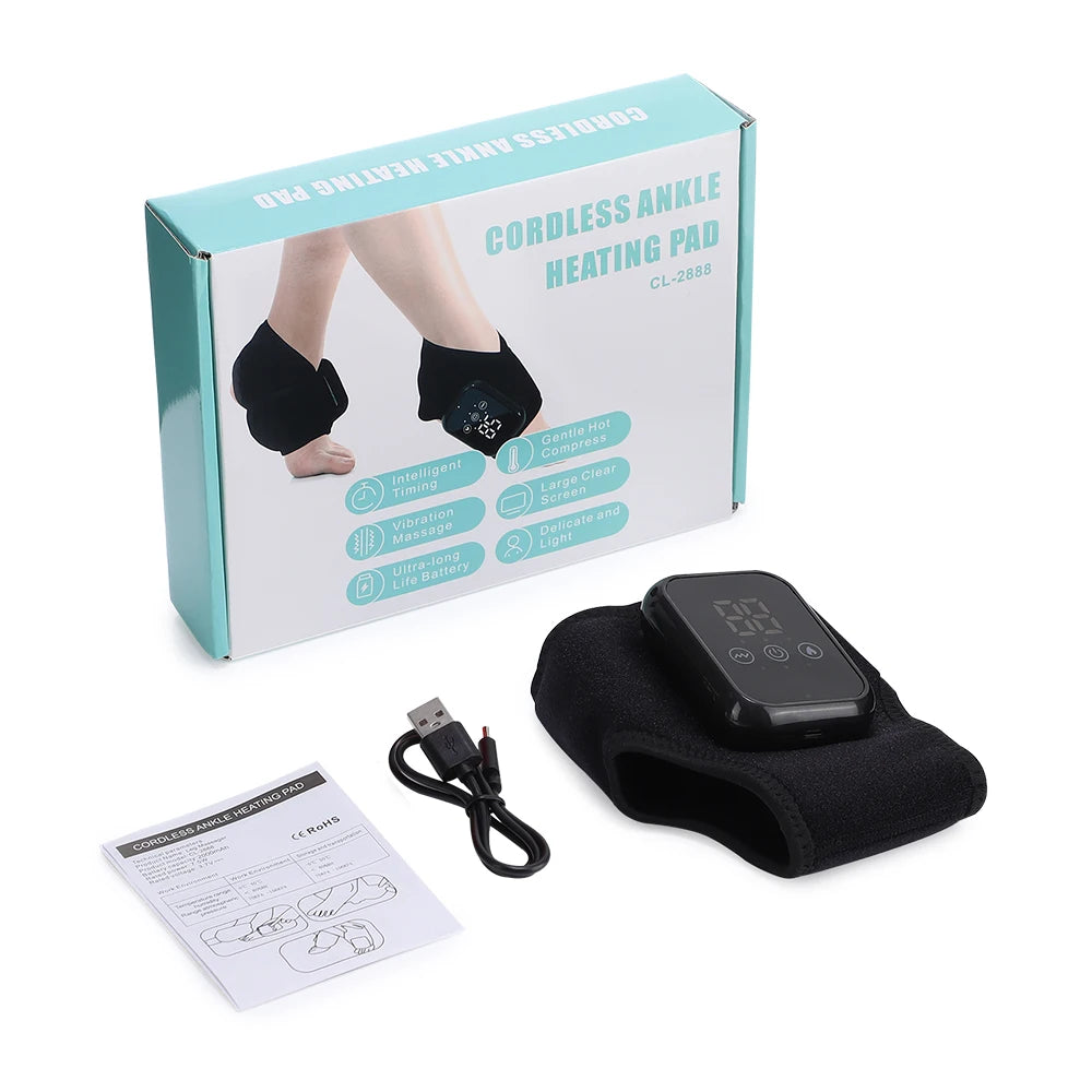 PASTSKY Electric Heating Ankle Brace With Vibration Massage Therapy