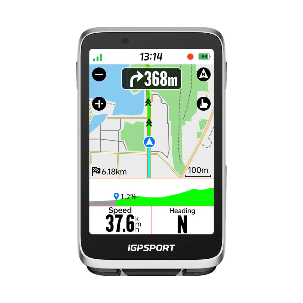 iGPSPORT BiNavi Bike Computer Touchscreen Navigation 35 Hours Battery IPX7