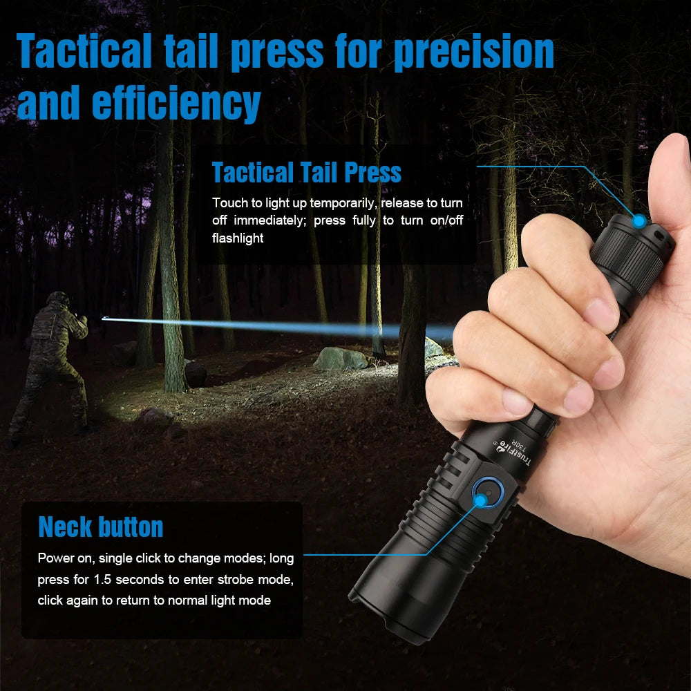 TrustFire T30R Tactical Laser LED Rechargeable Flashlight