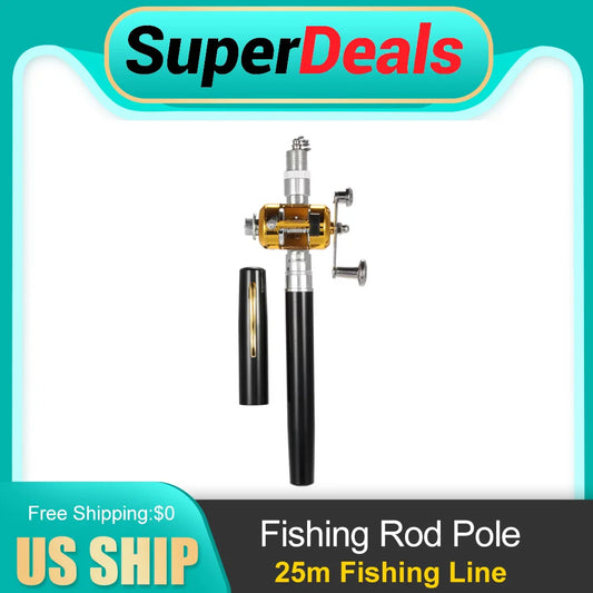 Telescopic Fishing Rod With Reel Portable Pocket Pen Angling Set