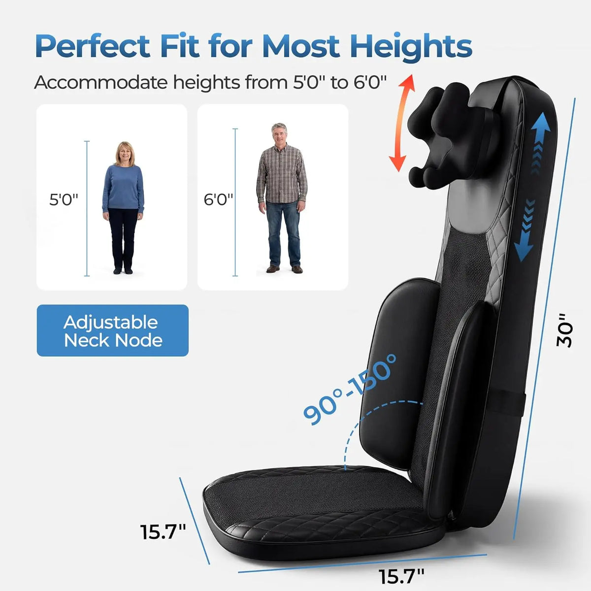 Homemassa Heated Shiatsu Neck And Back Massage Cushion