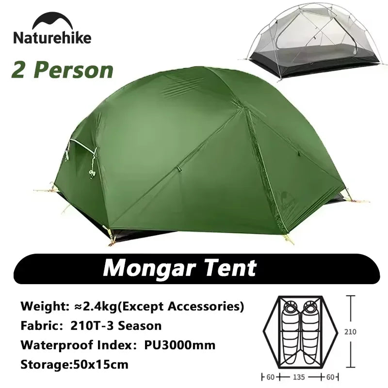 Naturehike Mongar Waterproof Ultralight Double Camping Tent Backpacking